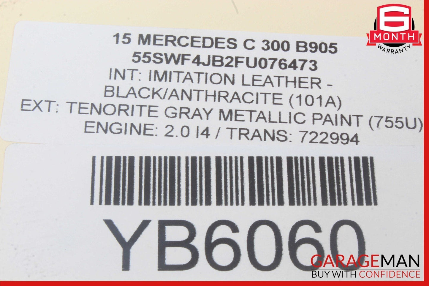15-18 Mercedes W205 C300 Rear Right Passenger Side Door Control Module Unit OEM