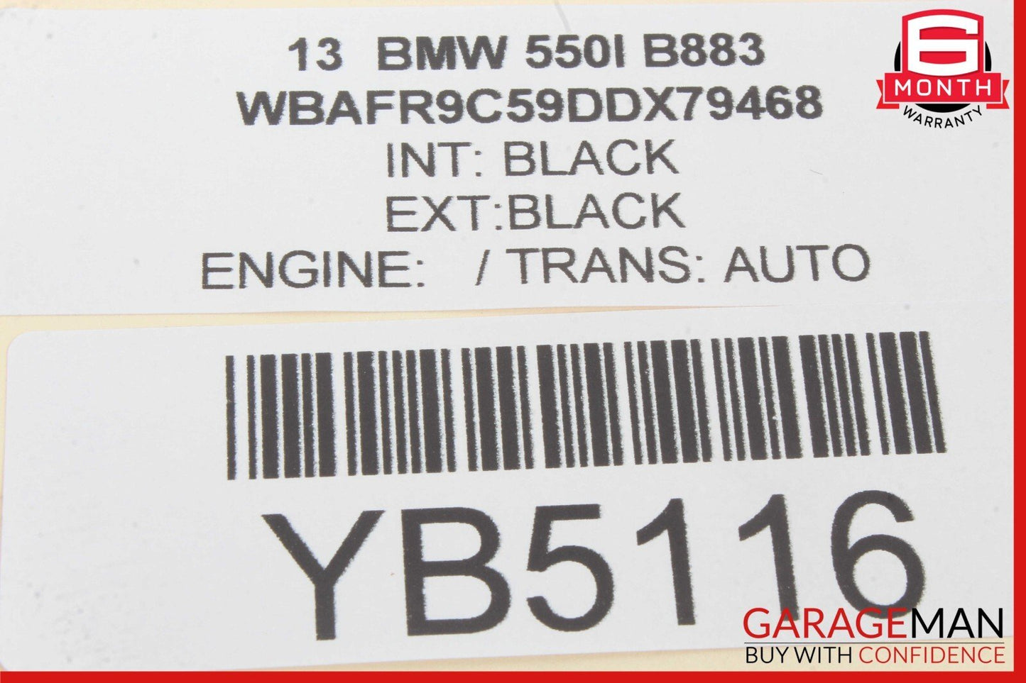 11-16 BMW 528i 535i 550i Front Left / Front Right Seat Control Module