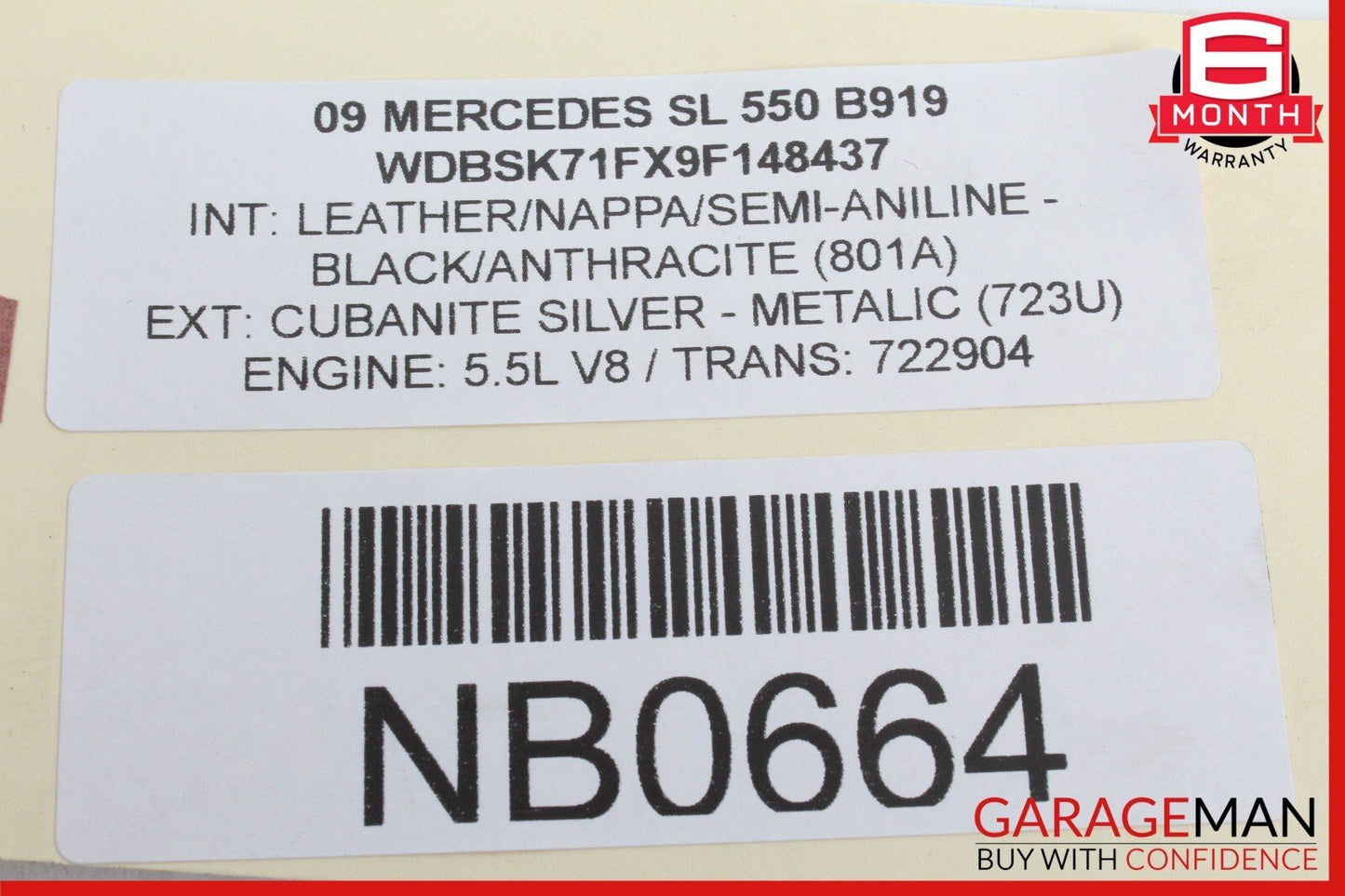 09-12 Mercedes R230 SL550 SL600 Right Side Seat Control Switch Module OEM