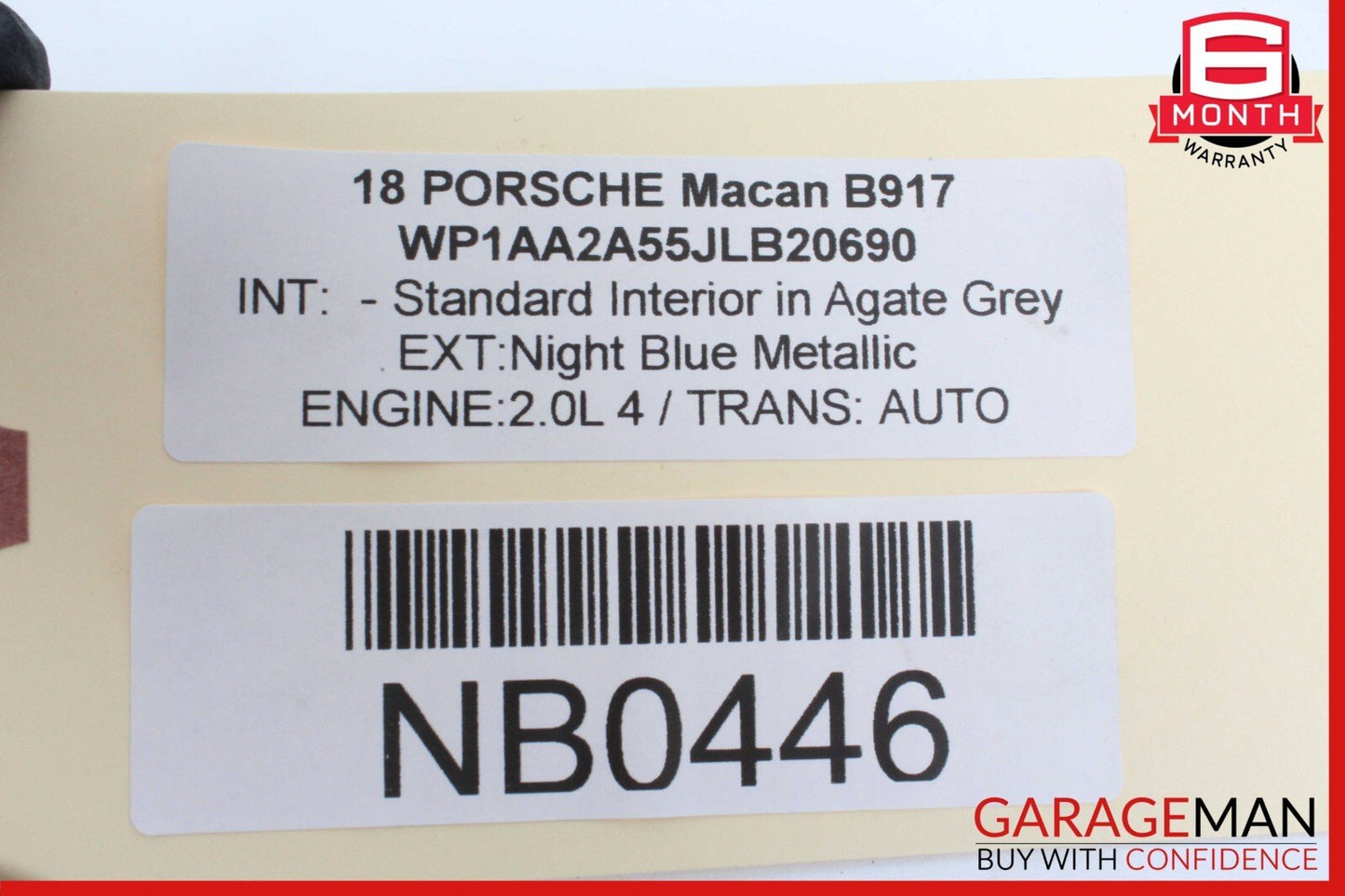 15-18 Porsche Macan 95B Car Spare Jack Wheel Choke w/ Holder 7P0011031G OEM