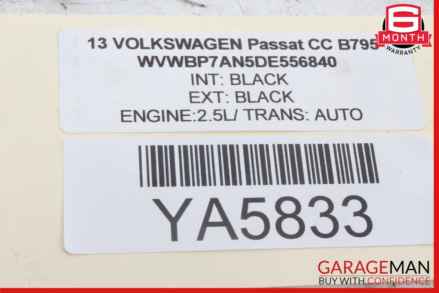 09-17 Volkswagen Passat CC Rear Right Side Door Lock Latch 06B-5N0839016H OEM