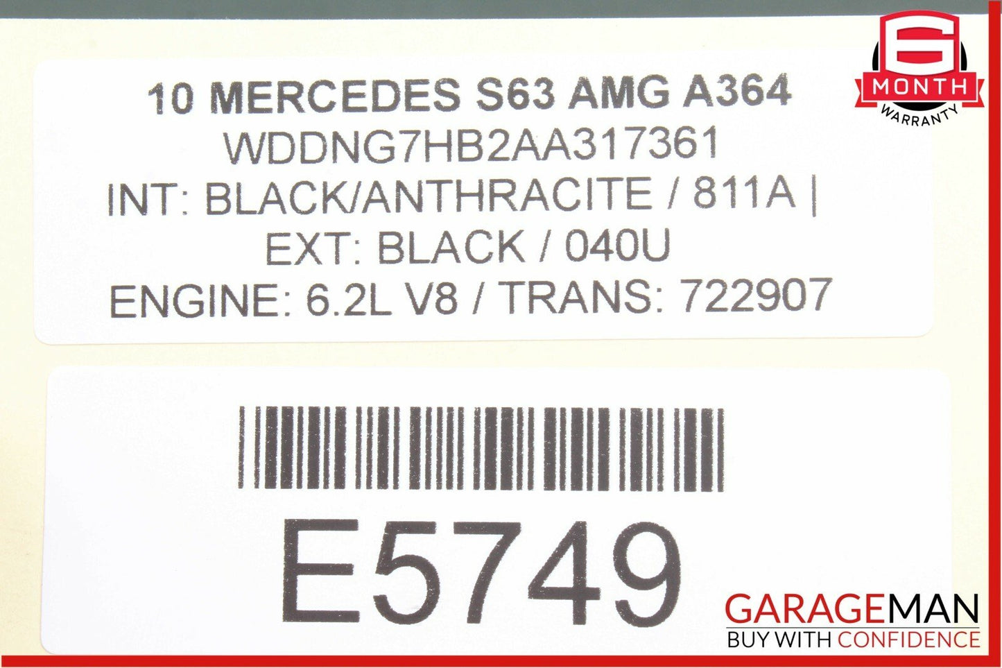 07-13 Mercedes W221 S63 AMG Rear Left or Right Door Control Module OEM