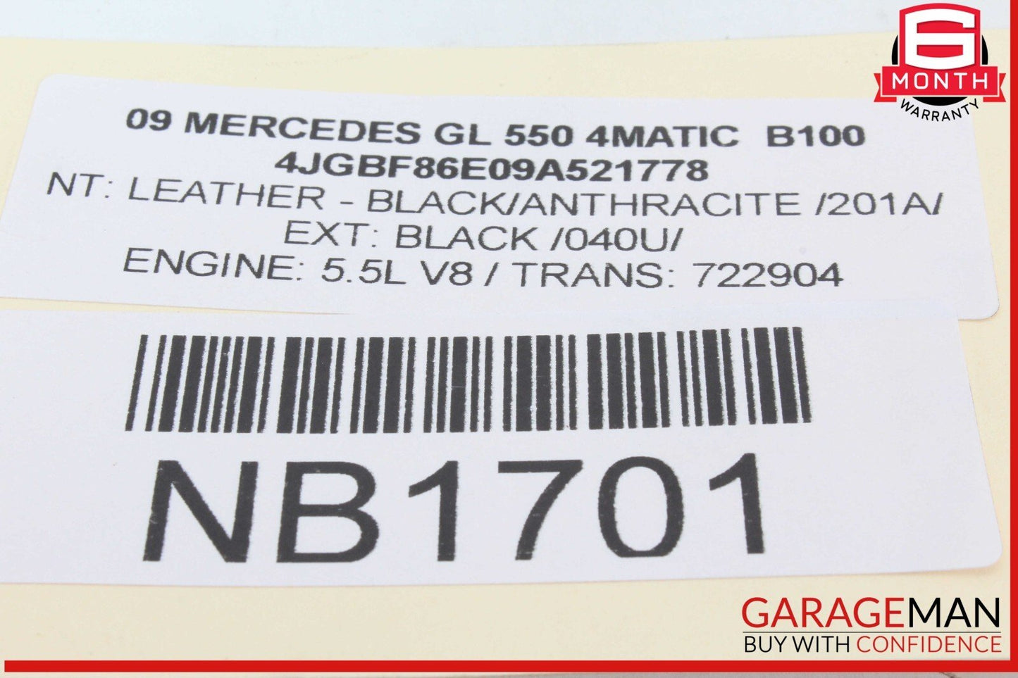 06-13 Mercedes X164 GL550 4Matic Rear Glass Windshield Wiper Motor OEM