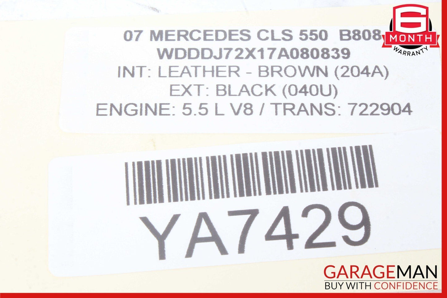 03-12 Mercedes W219 CLS550 E350 Under Seat Control Module Front Right Side OEM