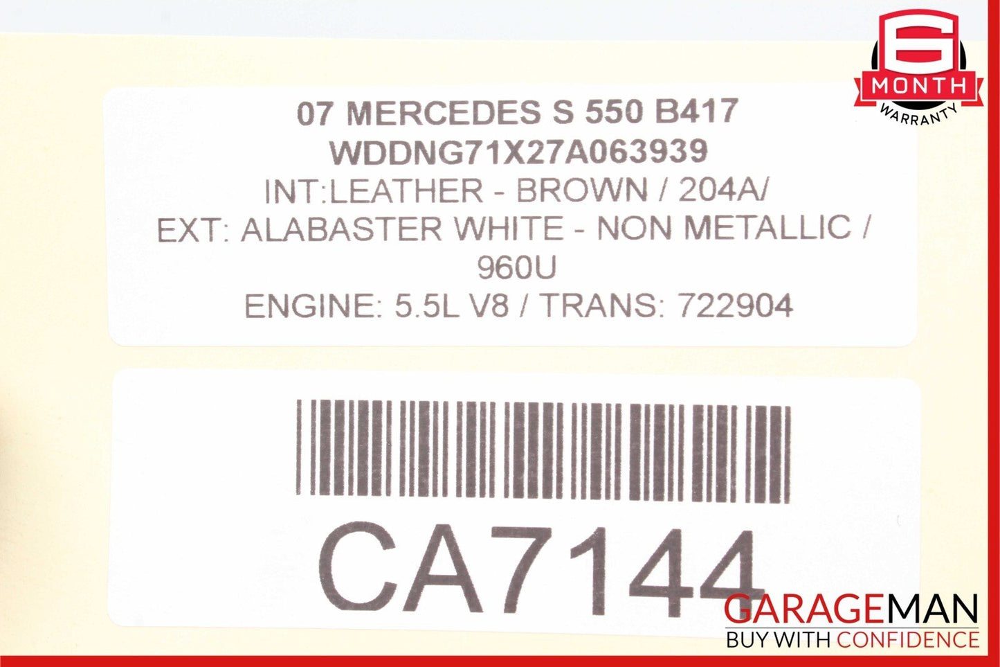 07-11 Mercedes W221 S550 CL550 A/C Air Conditioning Compressor 0022301211 OEM