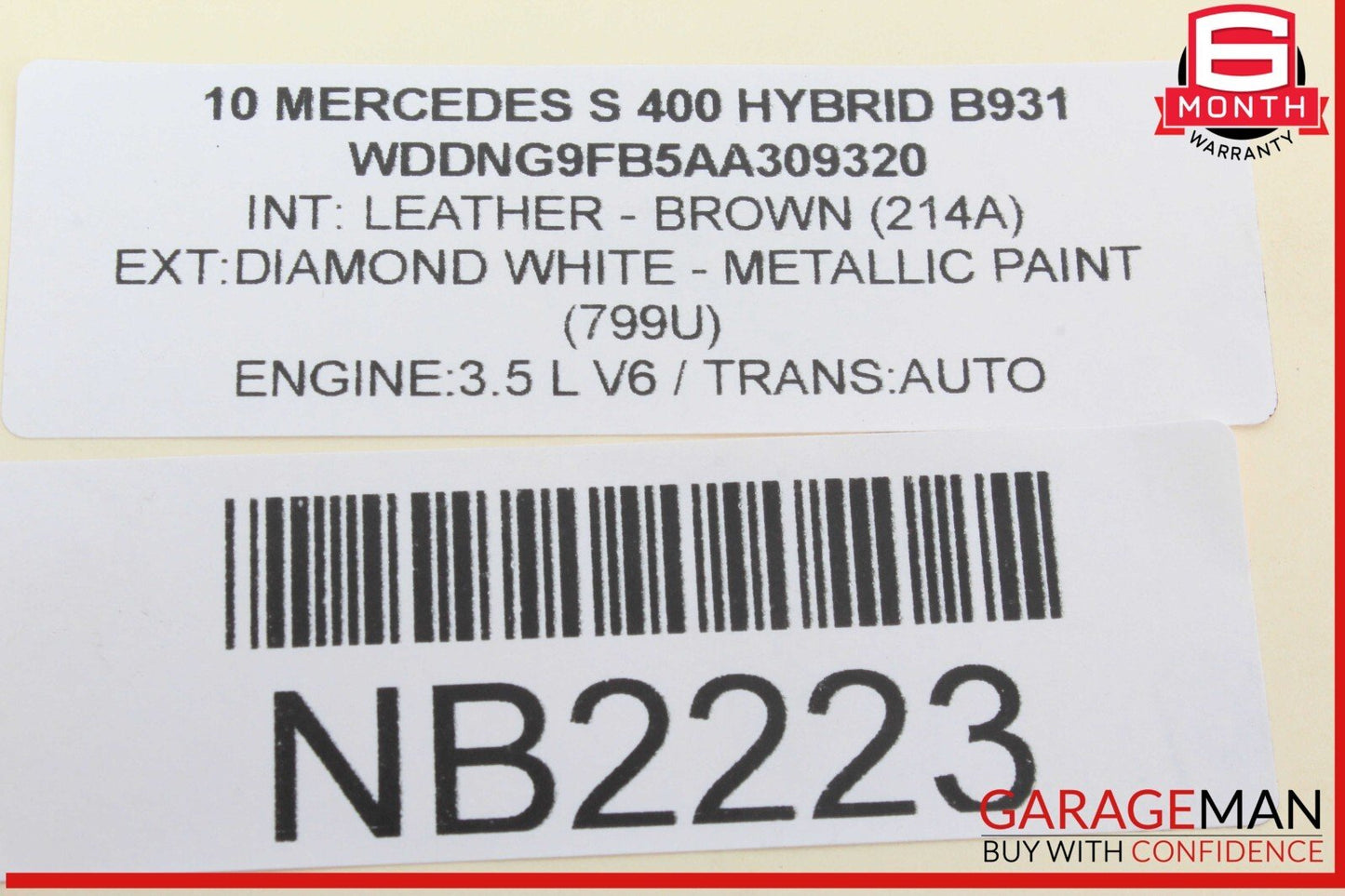 10-13 Mercedes W221 S400 Hybrid Electric Vacuum Pump 2214300032 OEM