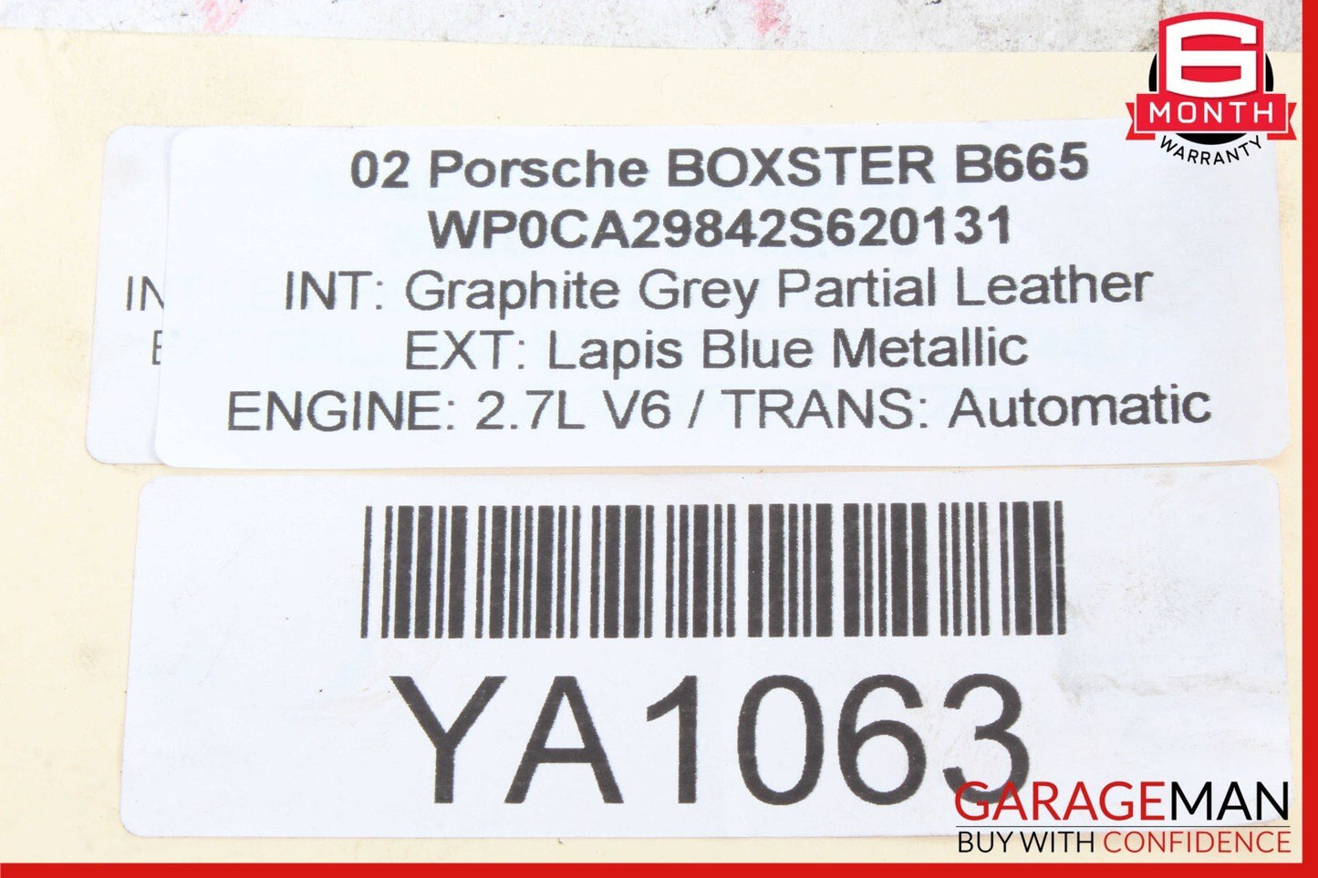 97-04 Porsche Boxster 986 Rear Right or Left Shock Absorber Spring Strut OEM