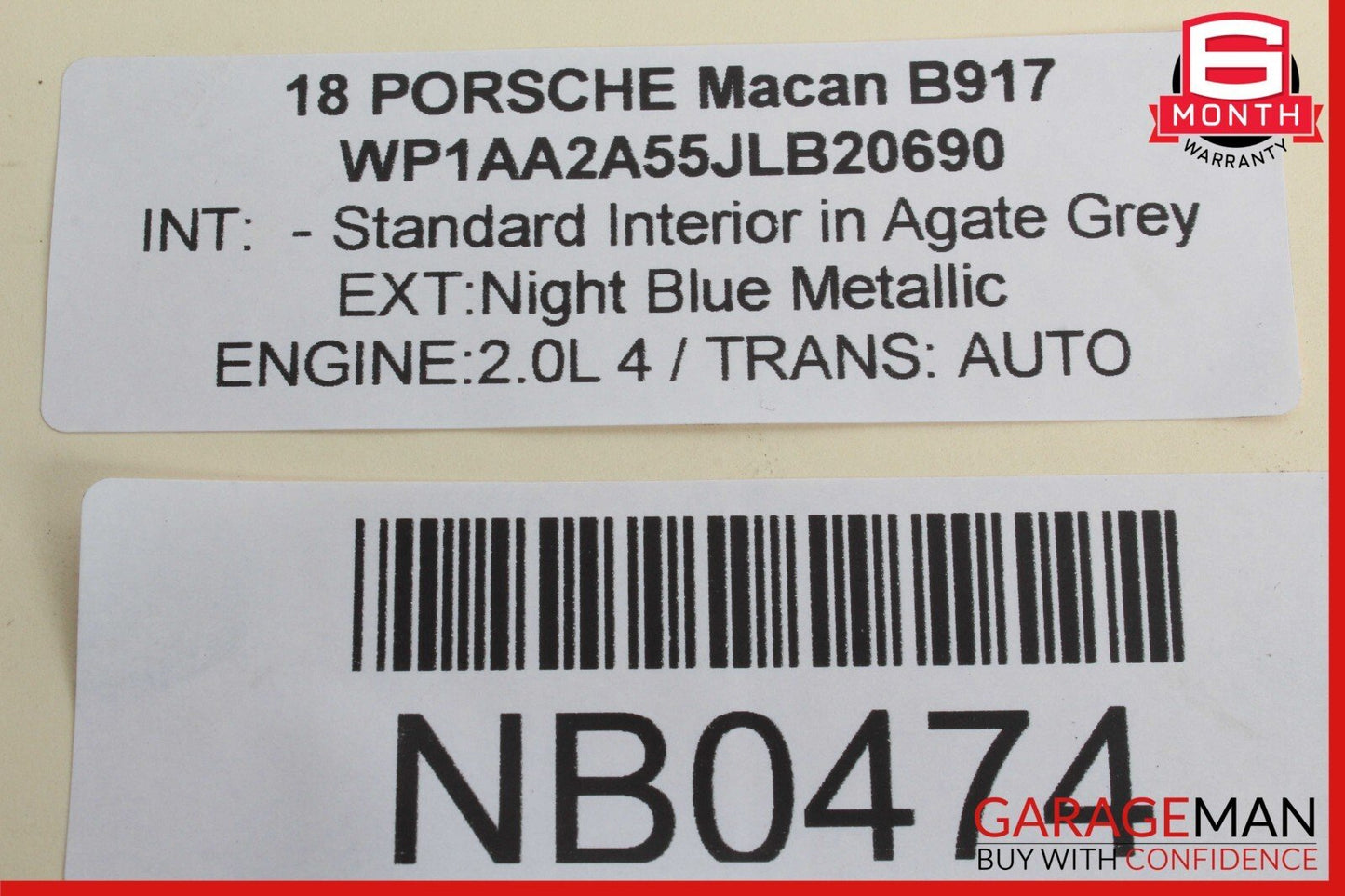 15-24 Porsche Macan 95B Rear Right Passenger Side Door Window Regulator Motor