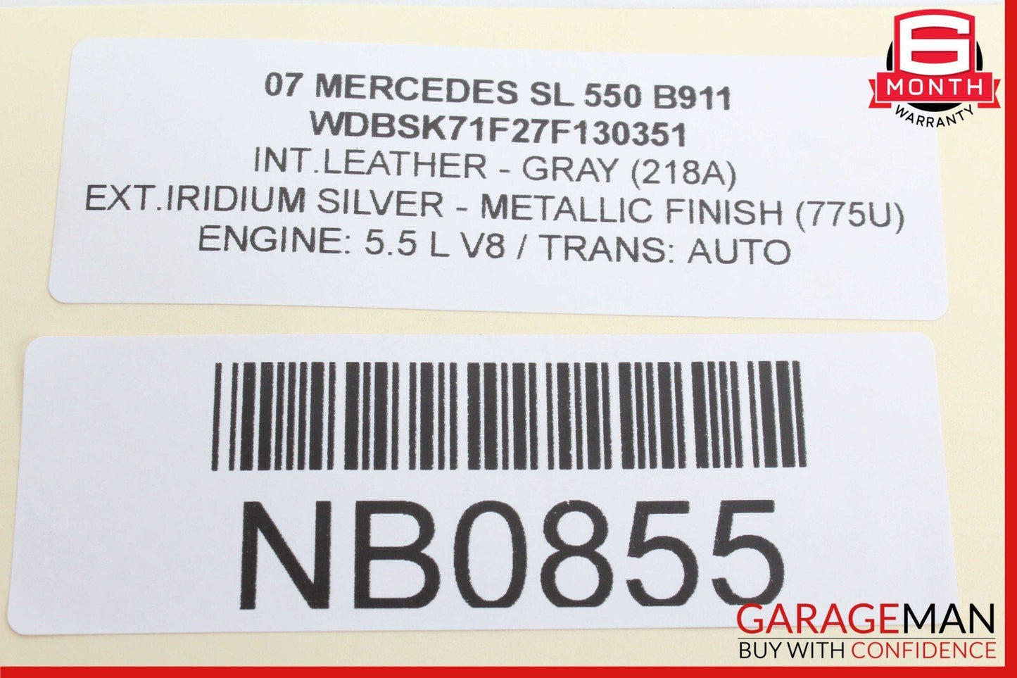 03-12 Mercedes R230 SL550 Convertible Top Right Side Load Assist Cylinder OEM