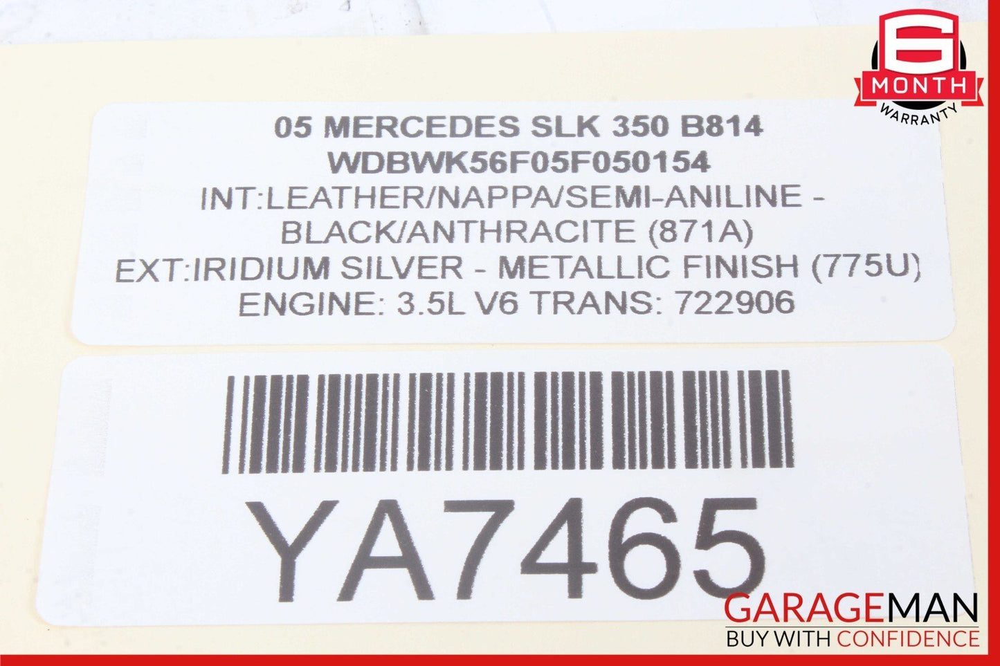 05-11 Mercedes R171 SLK350 SLK300 Air AC Vent Dash Left or Right Side Black OEM