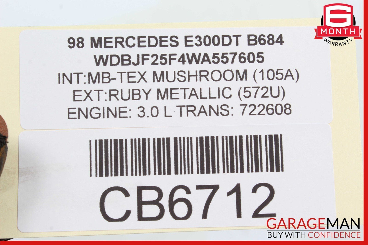 98-02 Mercedes W210 E300 Rear Left & Right Suspension Coil Spring Absorber Set