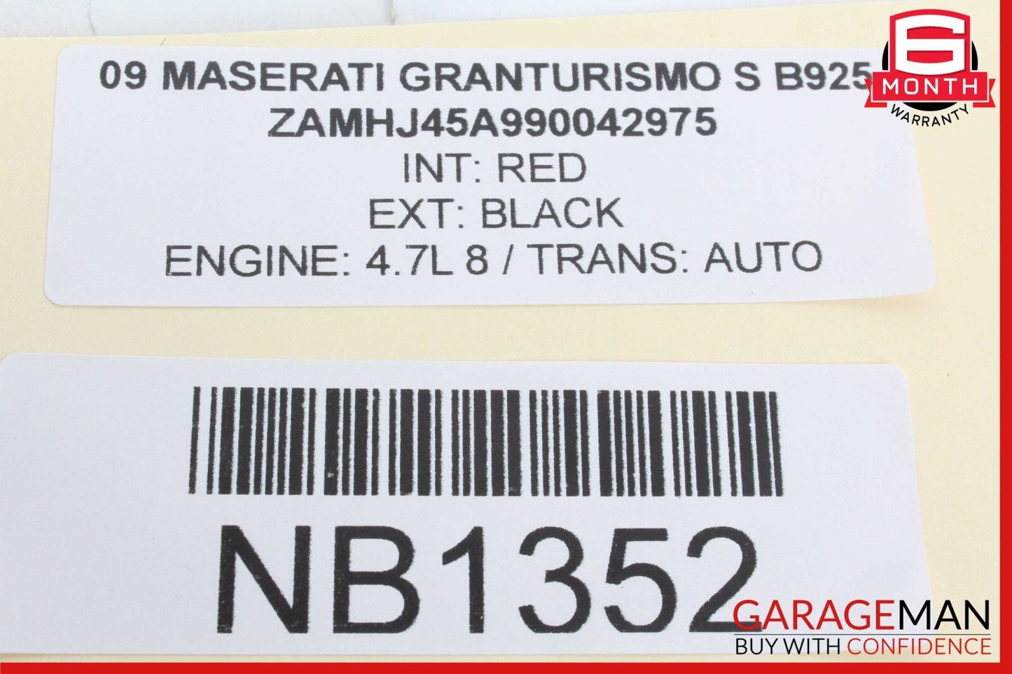 08-19 Maserati GranTurismo GranCabrio M145 Hazard Light Control Switch OEM