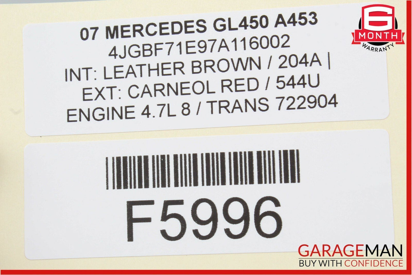 07-12 Mercedes X164 GL450 GL350 Third Seat Row Power Folding Control Module OEM