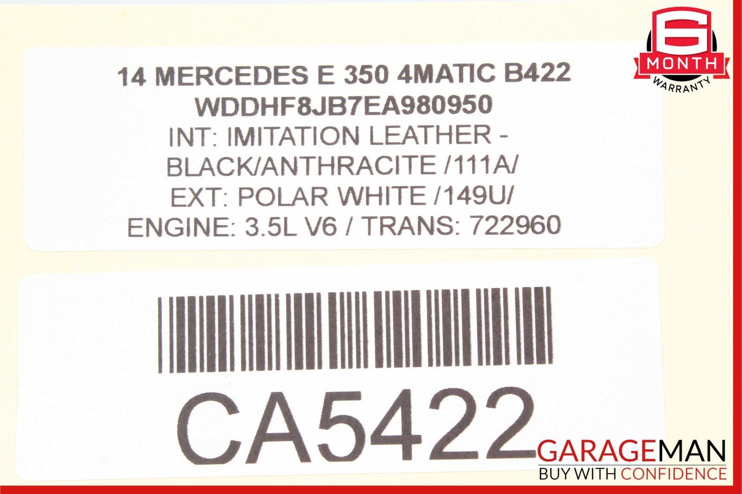 12-16 Mercedes W212 E350 SLK350 ML350 3.5L V6 Valeo Engine Starter Motor OEM