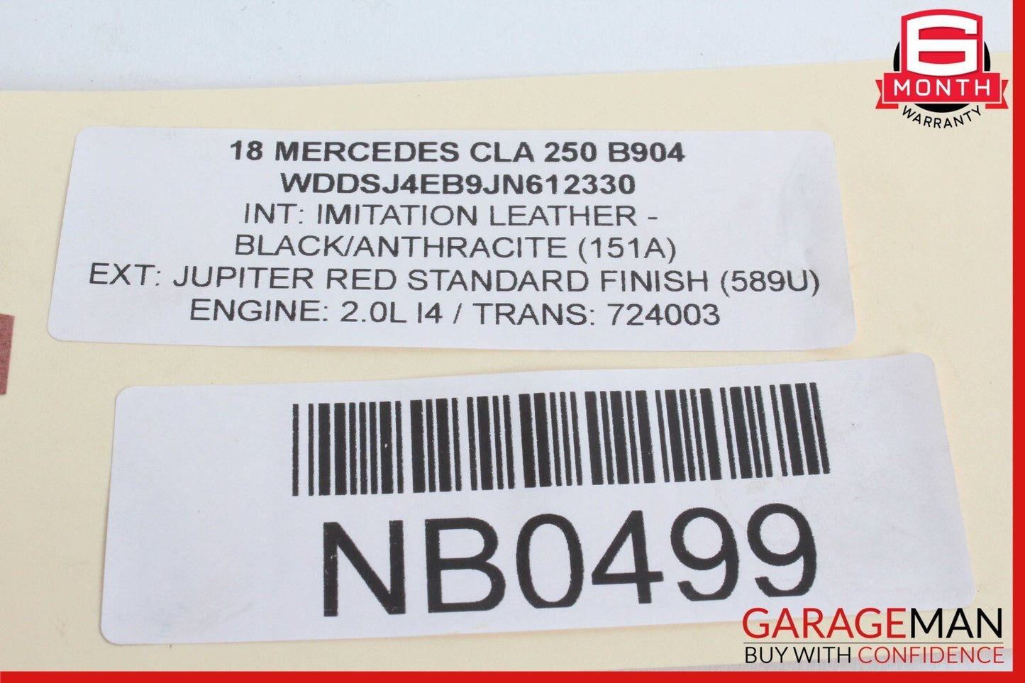 14-18 Mercedes Benz W117 CLA250 Motor Vacuum Pump A2700103203 2.0L OEM