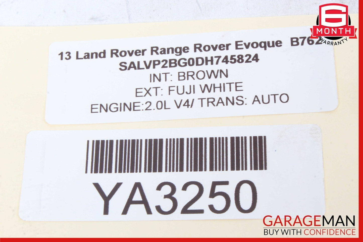 12-19 Land Rover Range Rover Evoque Trunk Lid & Light Levelling Control Switch