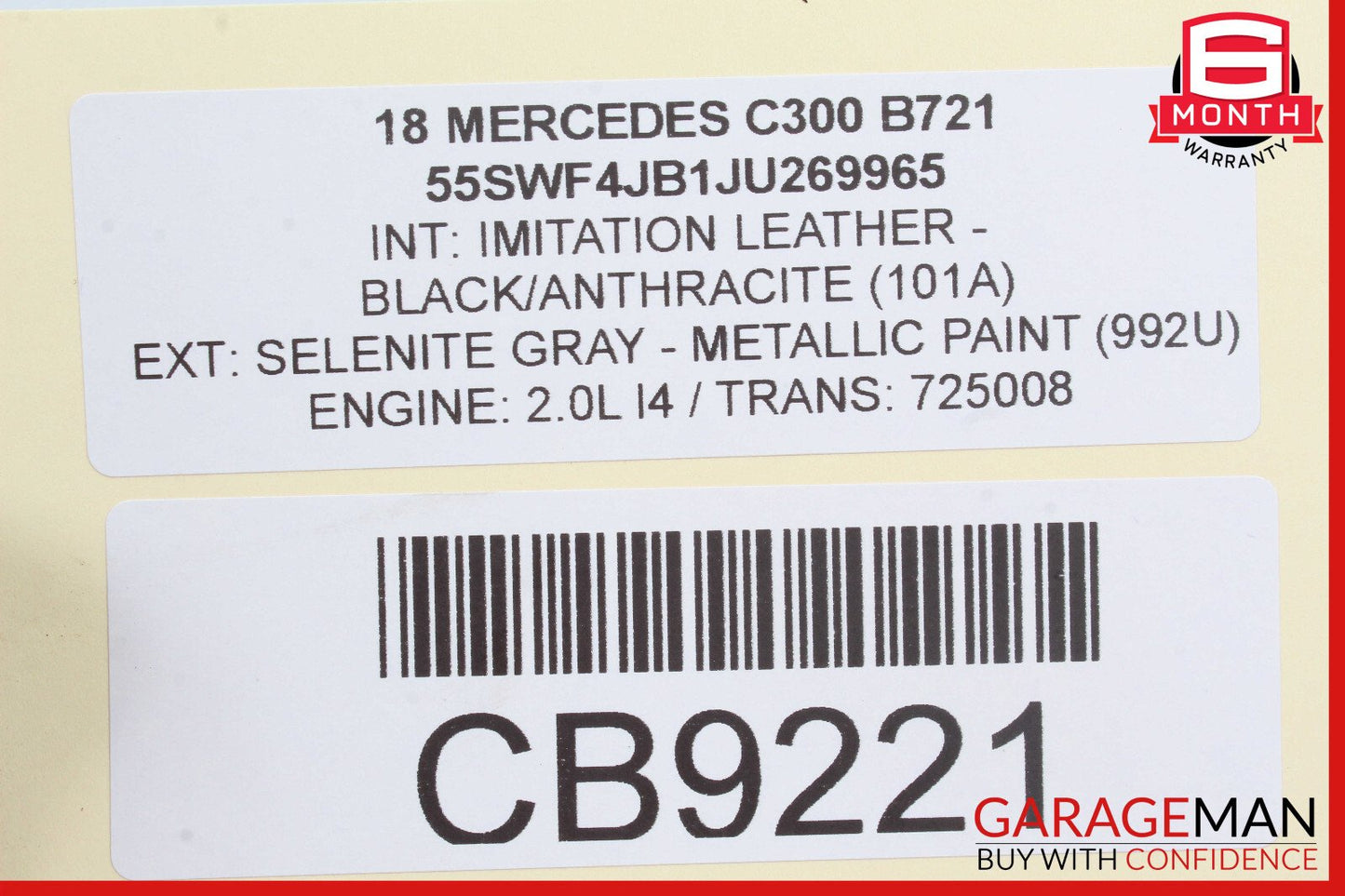 15-20 Mercedes W205 C300 Rear Right & Left Side Shock Absorber Coil Spring Set
