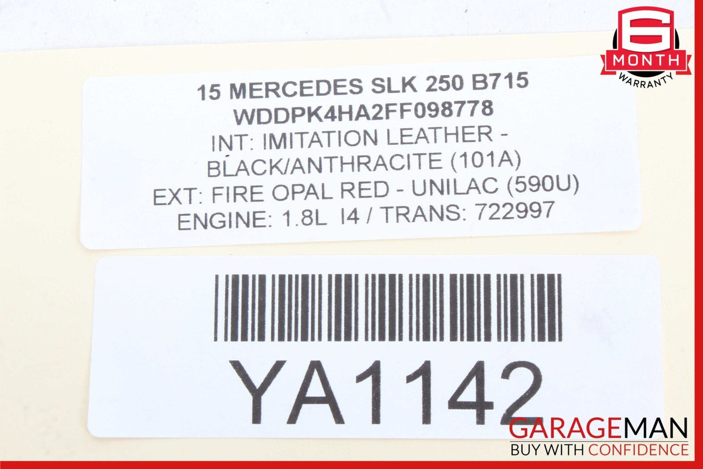 12-20 Mercedes R172 SLK250 SLC300 Roof Convertible Top Module Control OEM