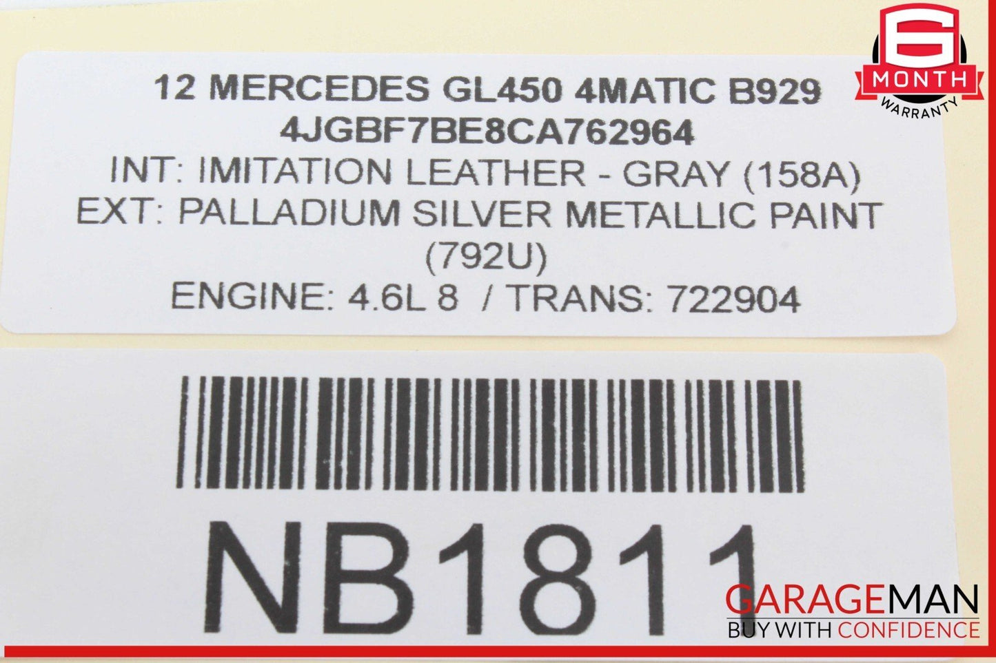 07-12 Mercede X164 GL450 GL550 Third Seat Row Power Folding Control Module OEM