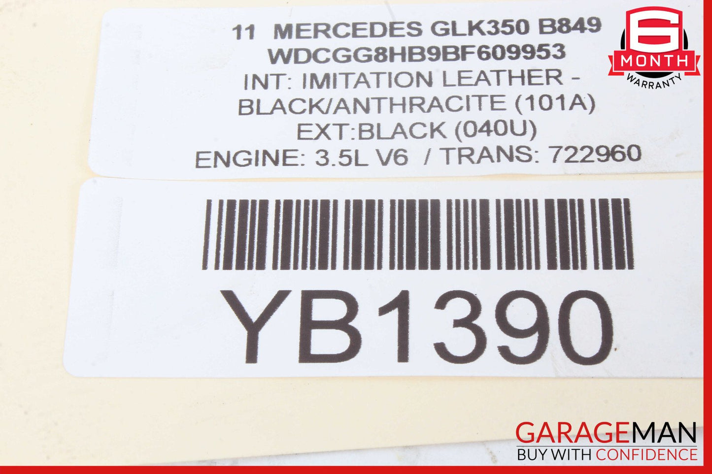 05-12 Mercedes X204 GLK350 Left Side Engine Camshaft Cam Shaft Exhaust OEM