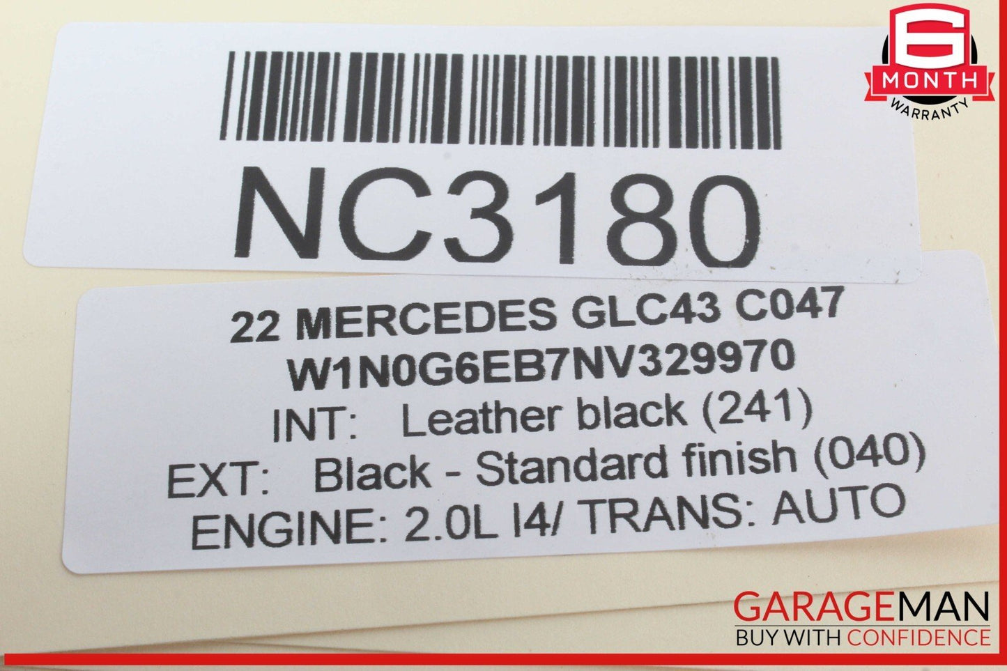16-22 Mercedes X253 GLC43 AMG Rear Left Side Window Regulator Motor OEM