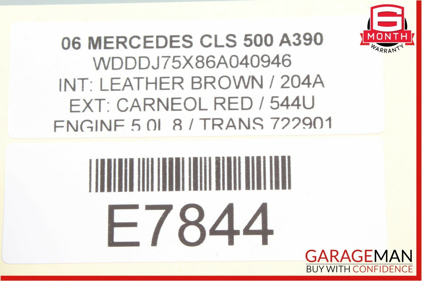 06-09 Mercedes W219 CLS500 Air Suspension Control Module Unit 0355458232 OEM