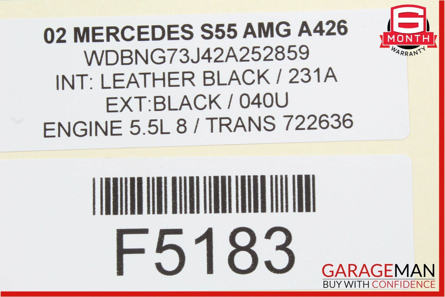 01-07 Mercedes W203 C230 CLK320 Anti Theft Alarm Module 2038202726 OEM