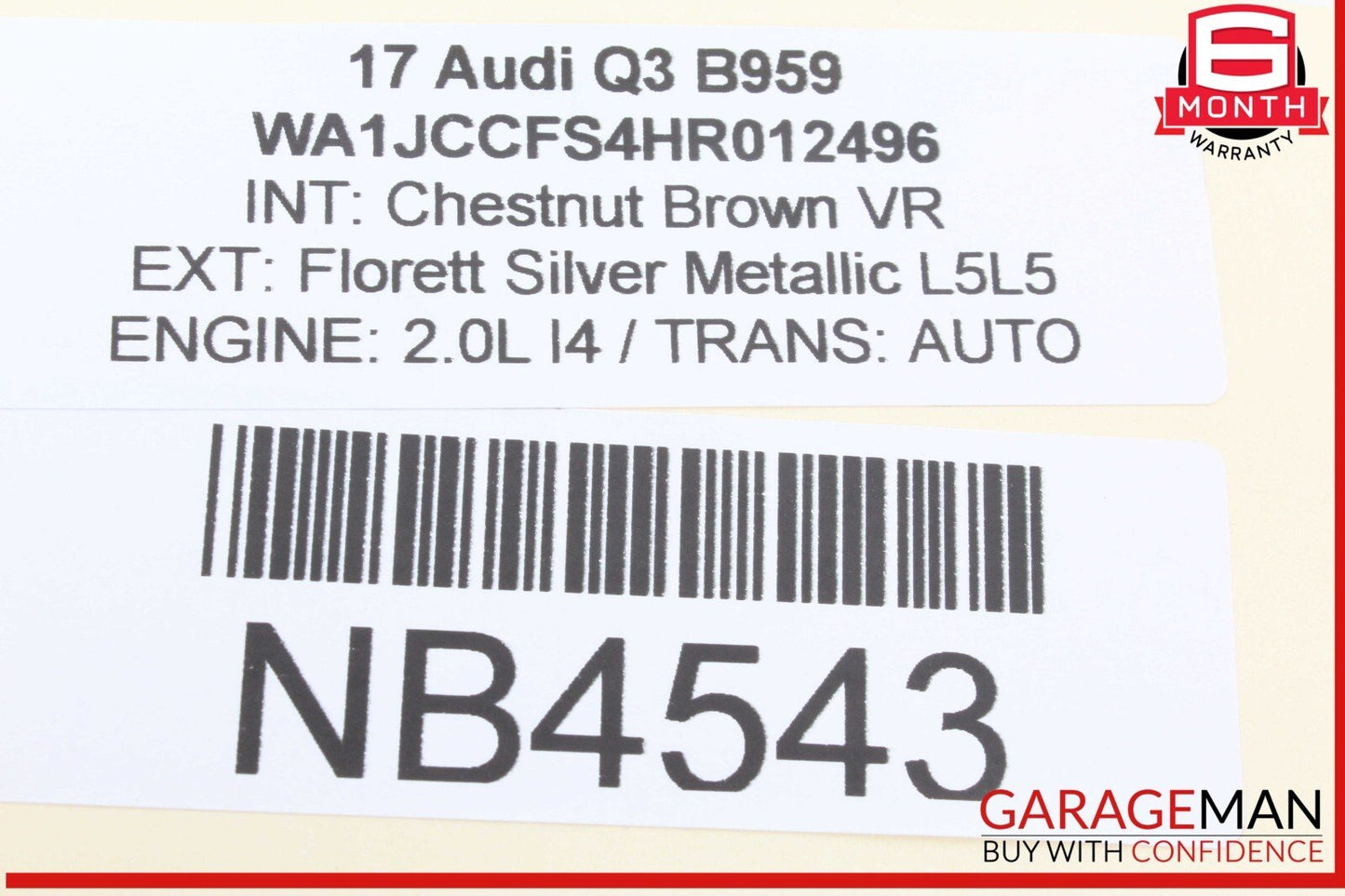 15-18 Audi Q3 Rear Left / Rear Right Side Door Control Module 8X0959795C OEM