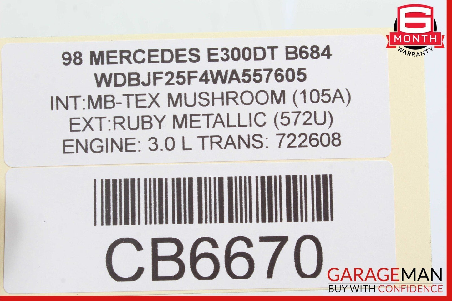 96-03 Mercedes W210 E300 Front Left Driver Side Headlight Fog Light Lamp OEM