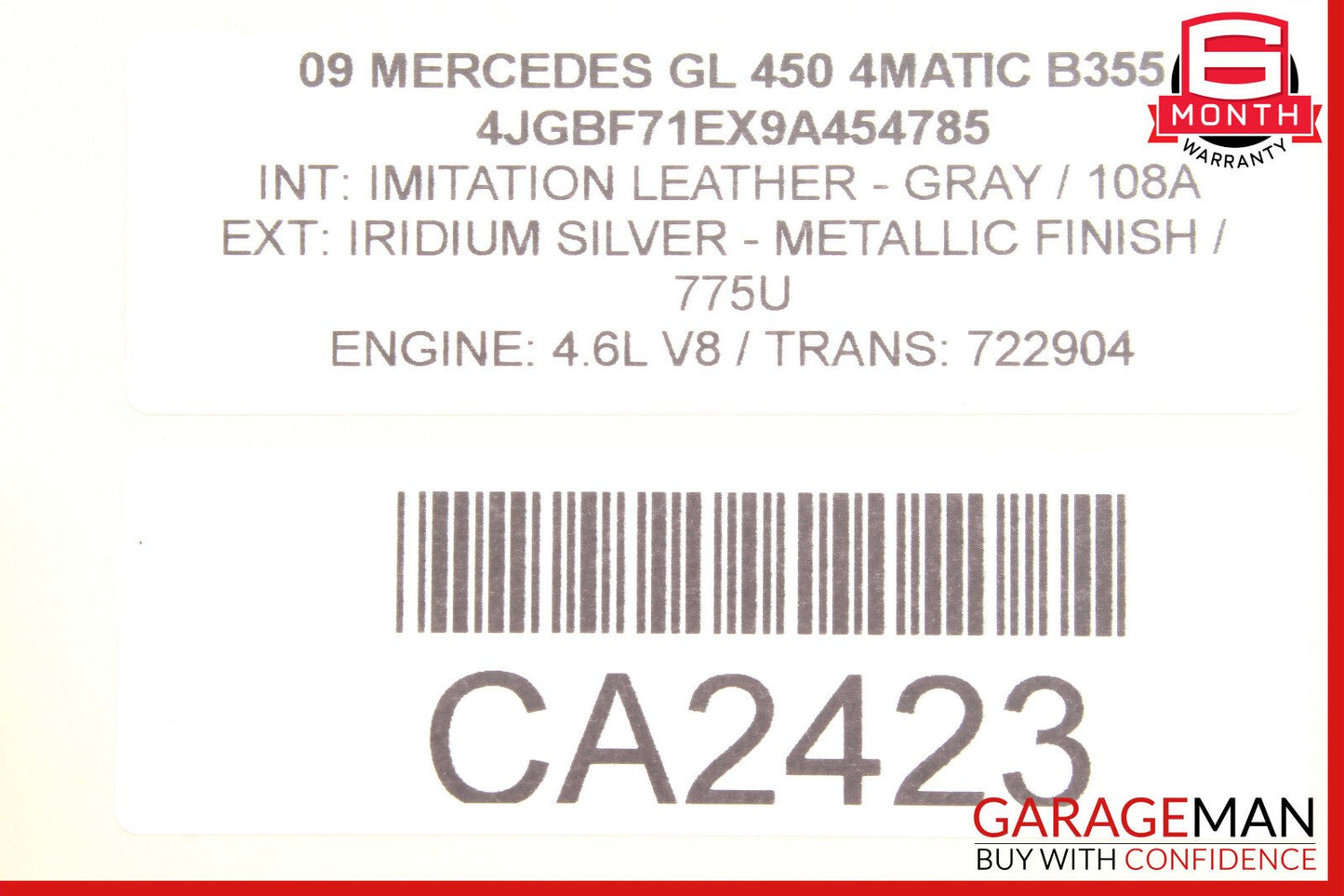 07-12 Mercedes X164 GL450 GL350 Third Seat Row Power Folding Control Module OEM