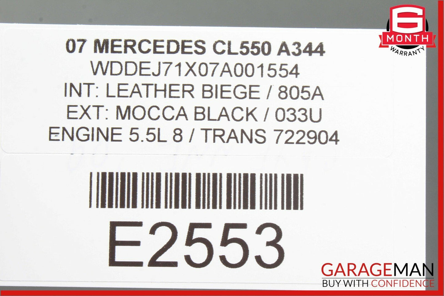 07-14 Mercedes-Benz CL550 W216 AMG Front Left Driver Seat Control Module 2168207926 Genuine
