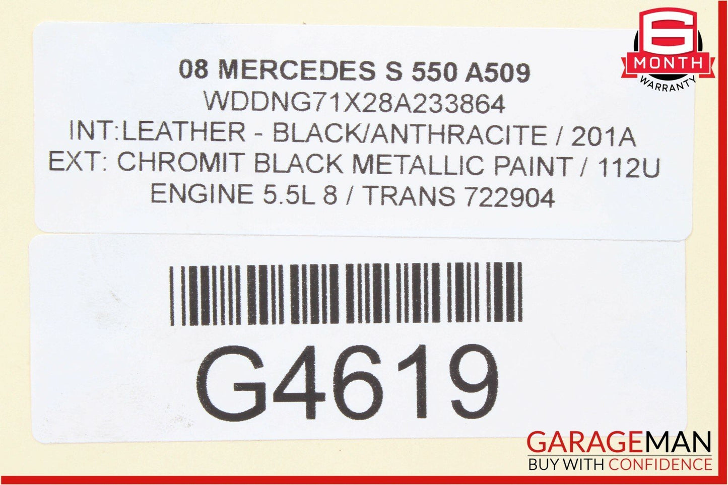 07-13 Mercedes W221 S450 S550 Rear Trunk Lid Unlock Release Trim Handle OEM