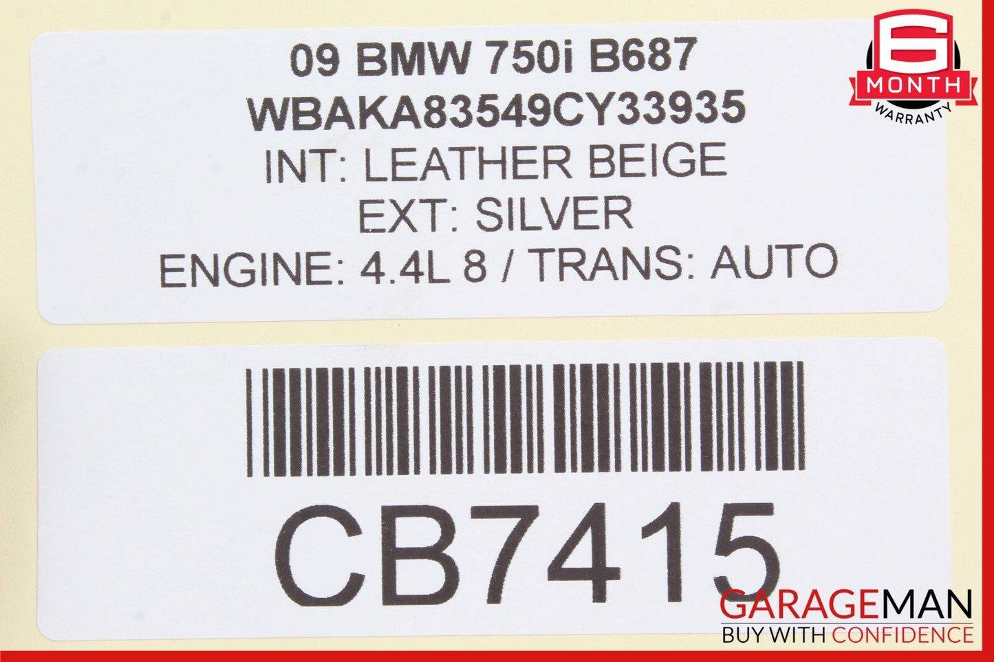 09-12 BMW 750i 750Li SRS ECU Safety Computer Control Module Unit OEM