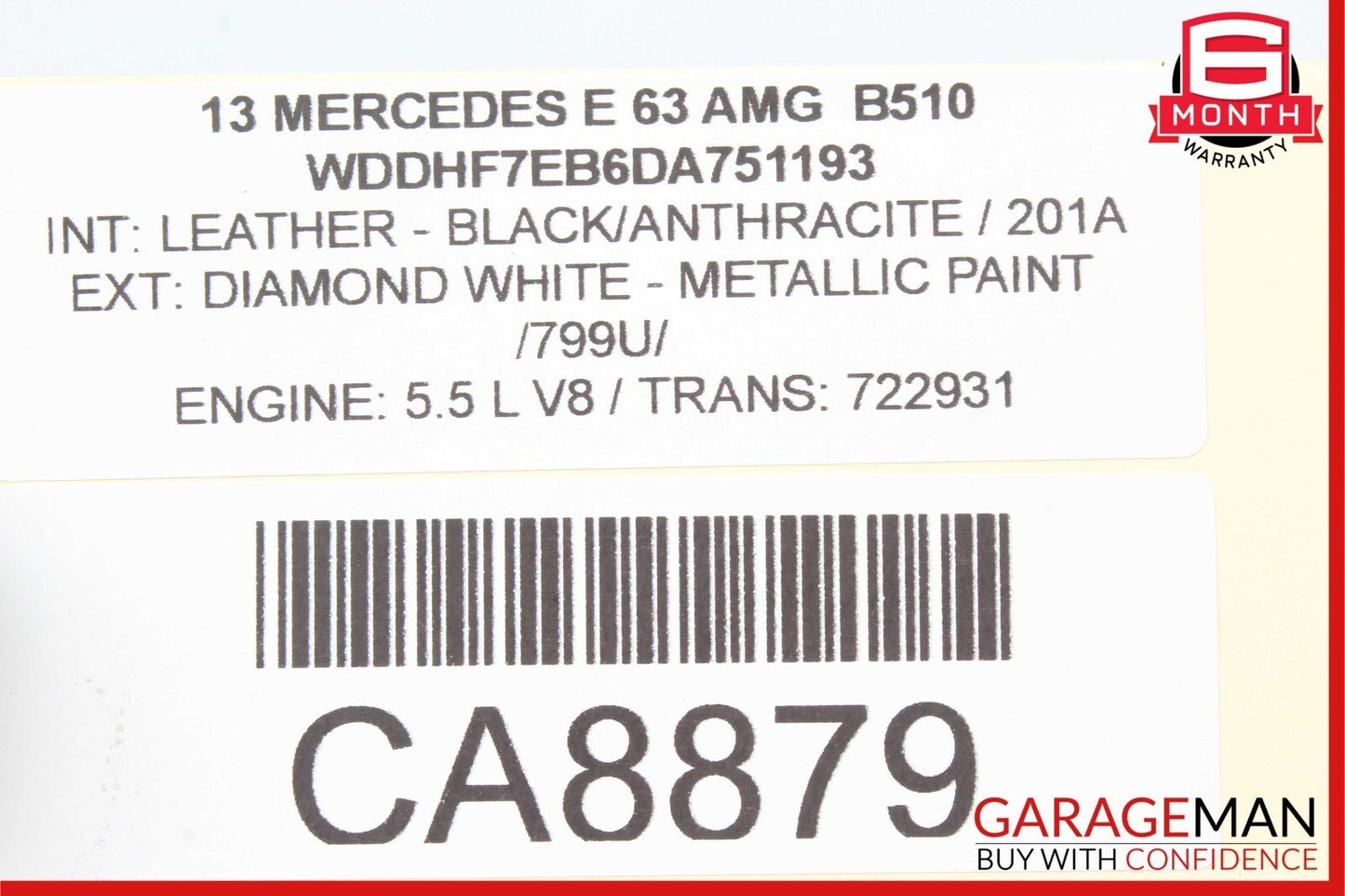 11-13 Mercedes W212 E63 CL550 ECU ECM Engine Control Module Unit 2789001500 OEM
