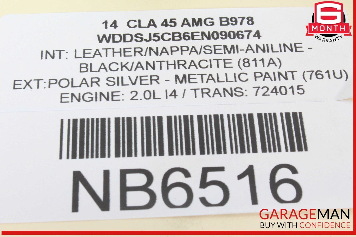 14-18 Mercedes W117 CLA45 AMG Rear Right Side Door Window Regulator Motor OEM