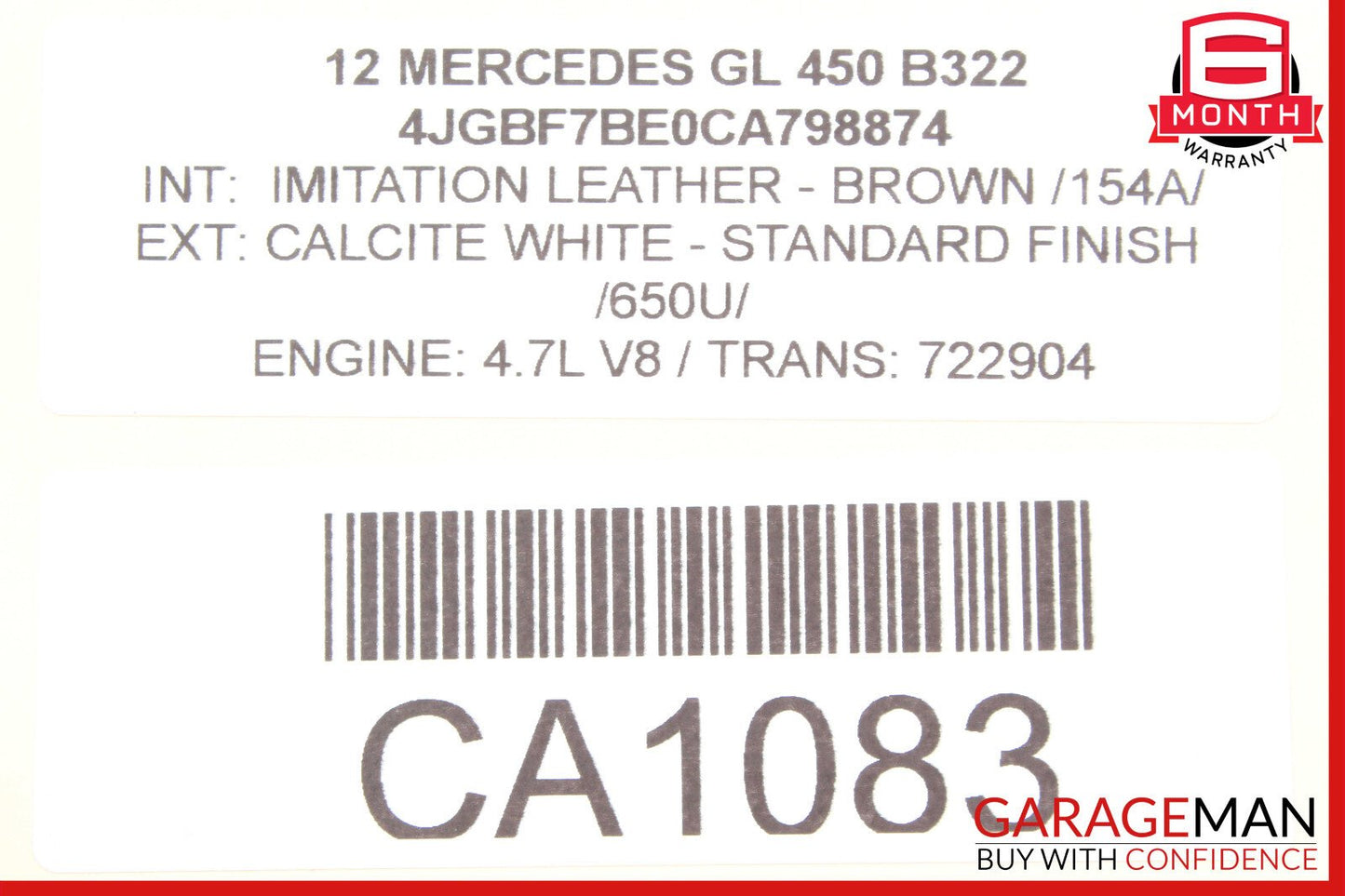 07-12 Mercedes X164 GL450 GL550 Third Seat Row Power Folding Control Module OEM