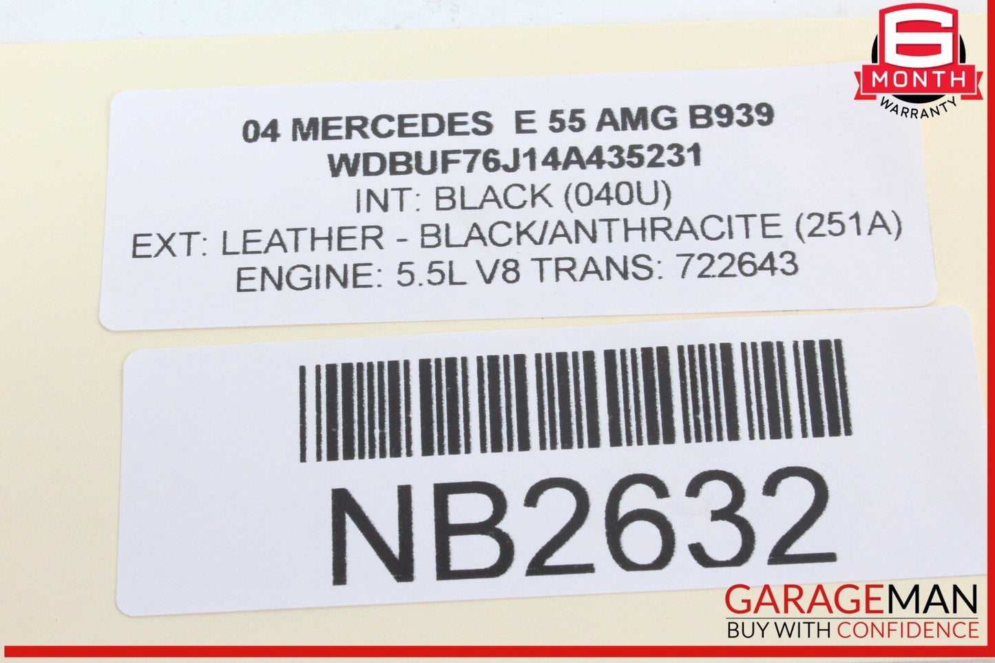 03-09 Mercedes W211 E55 AMG Front Left Driver Side Door Control Module Unit