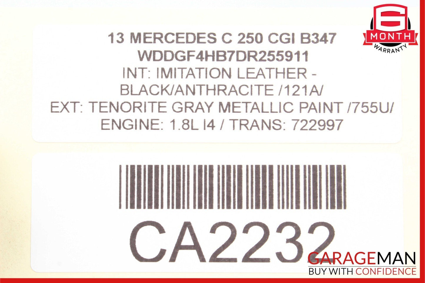 13-14 Mercedes W204 C300 4Matic ECU ECM Engine Control Module Unit