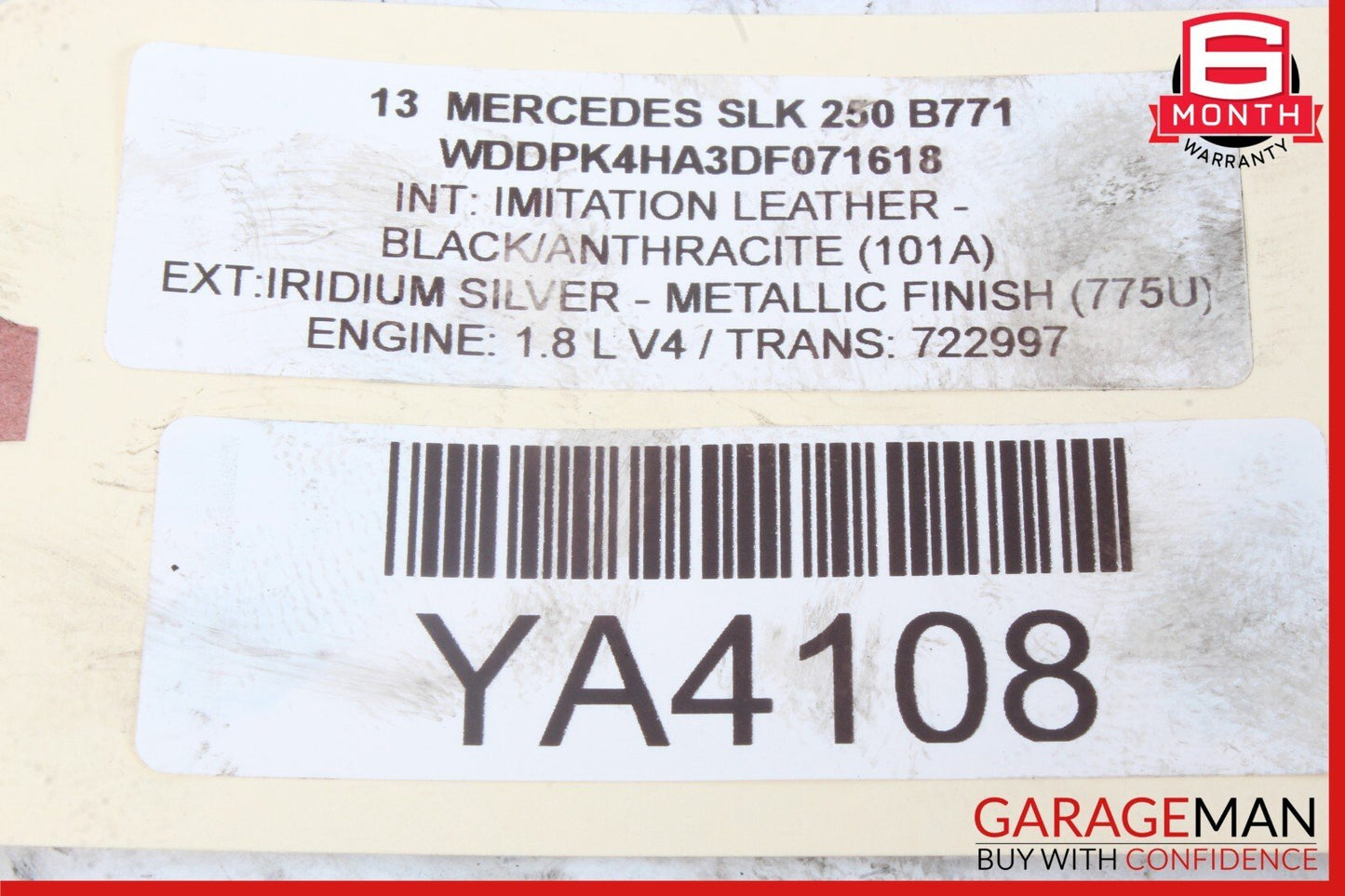 12-20 Mercedes R172 SLK250 SLK350 Rear Right Side Upper Control Arm OEM