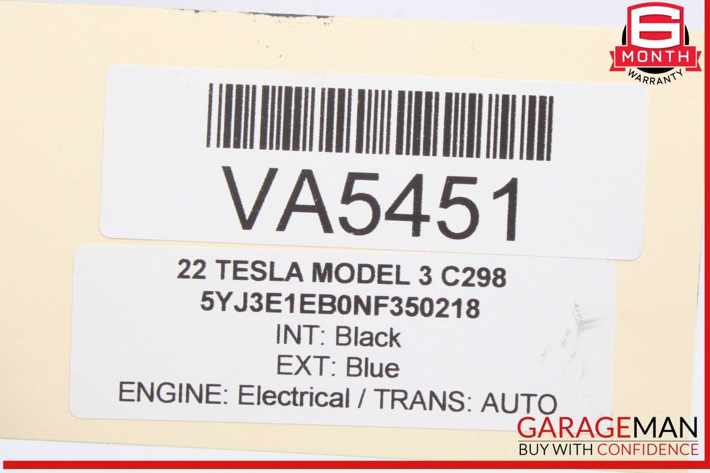 17-23 Tesla Model 3 Rear Left or Right Side Suspension Upper Control Arm OEM