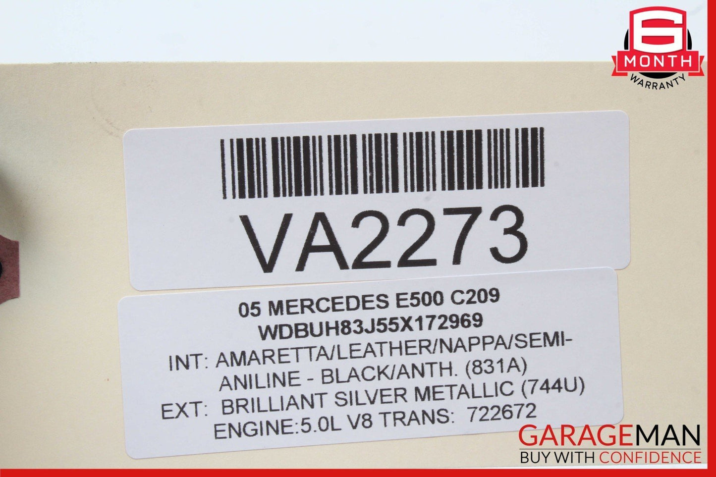 03-09 Mercedes W211 E500 E350 Rear Trunk Lid Release Handle 2117400393 OEM