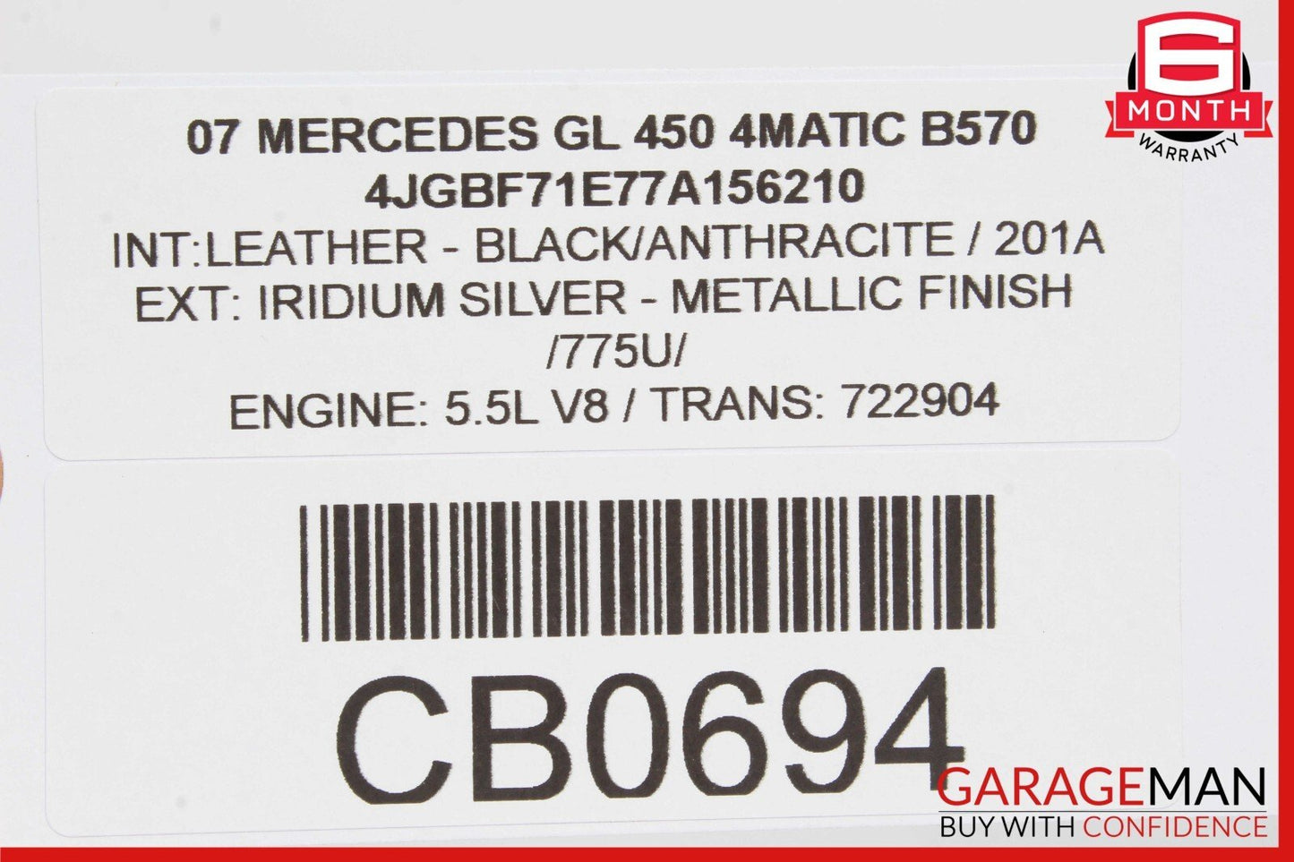06-12 Mercedes X164 GL450 GL550 ML350 Keyless Go Control Module 1648206285 OEM