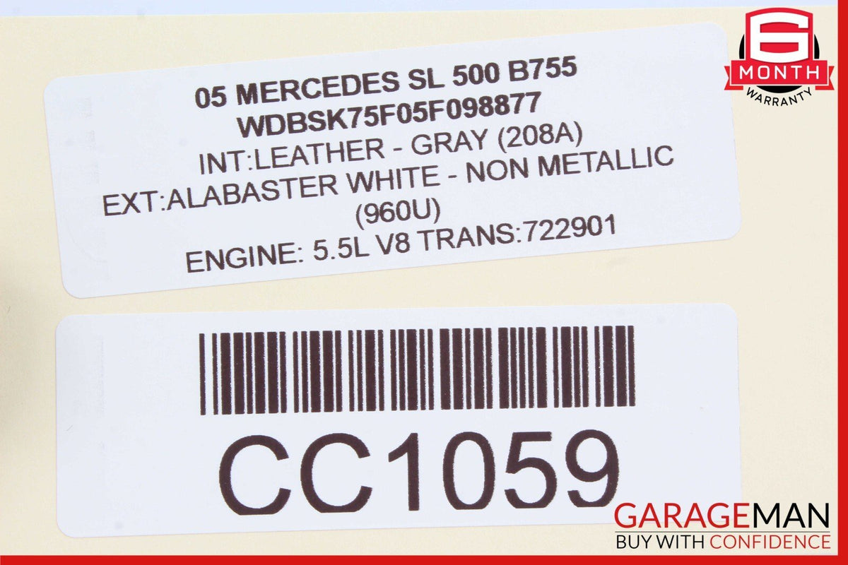 03-12 Mercedes R230 SL550 SL500 SL65 AMG Front Right Side Door Control Module