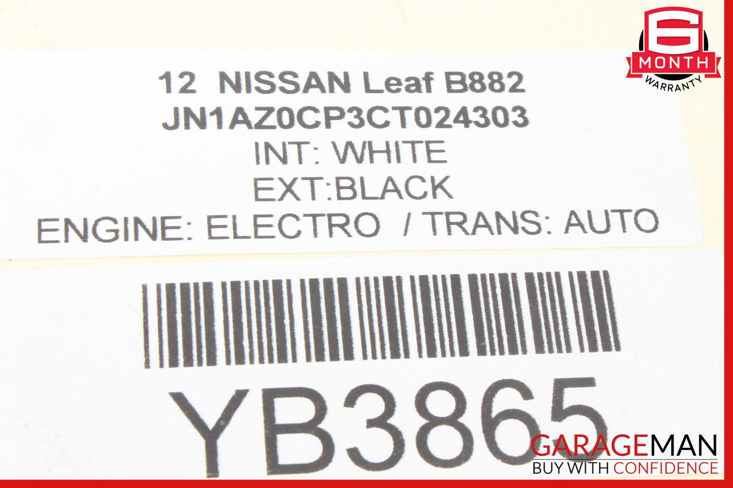 11-12 Nissan Leaf Battery Charger Port Cable OEM