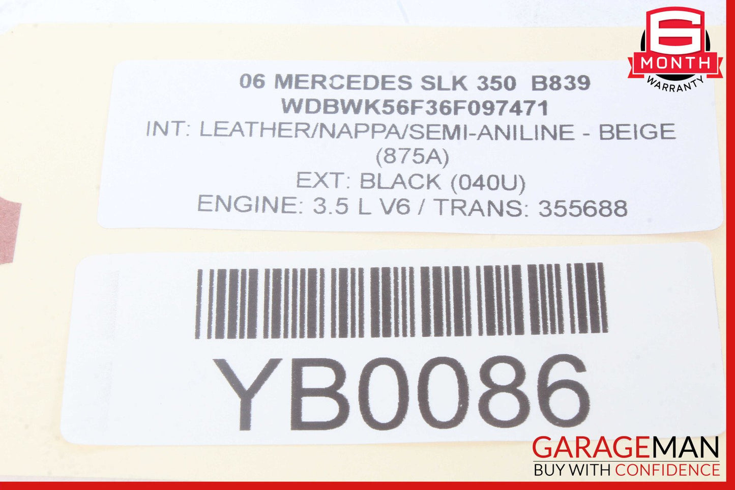 05-11 Mercedes R171 SLK350 SLK300 Air AC Vent Dash Left or Right Side Black OEM