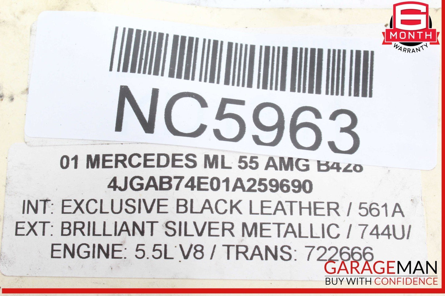 98-05 Mercedes W163 ML55 AMG ML500 Front Right Side Door Window Regulator Motor