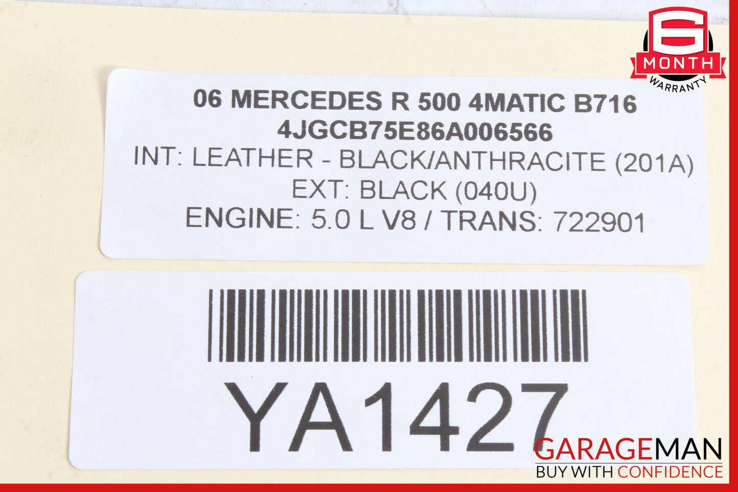 06-10 Mercedes W251 R500 Front Headrest Screen Monitor Display OEM