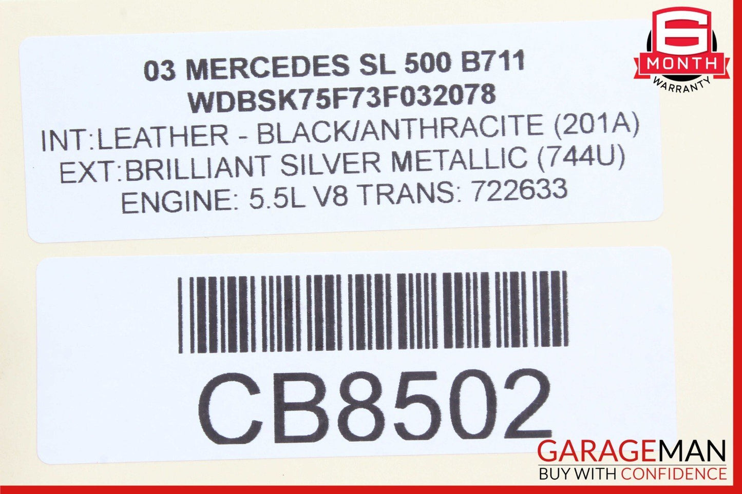 03-06 Mercedes R230 SL500 SL55 AMG Under Seat Control Module Right Side OEM