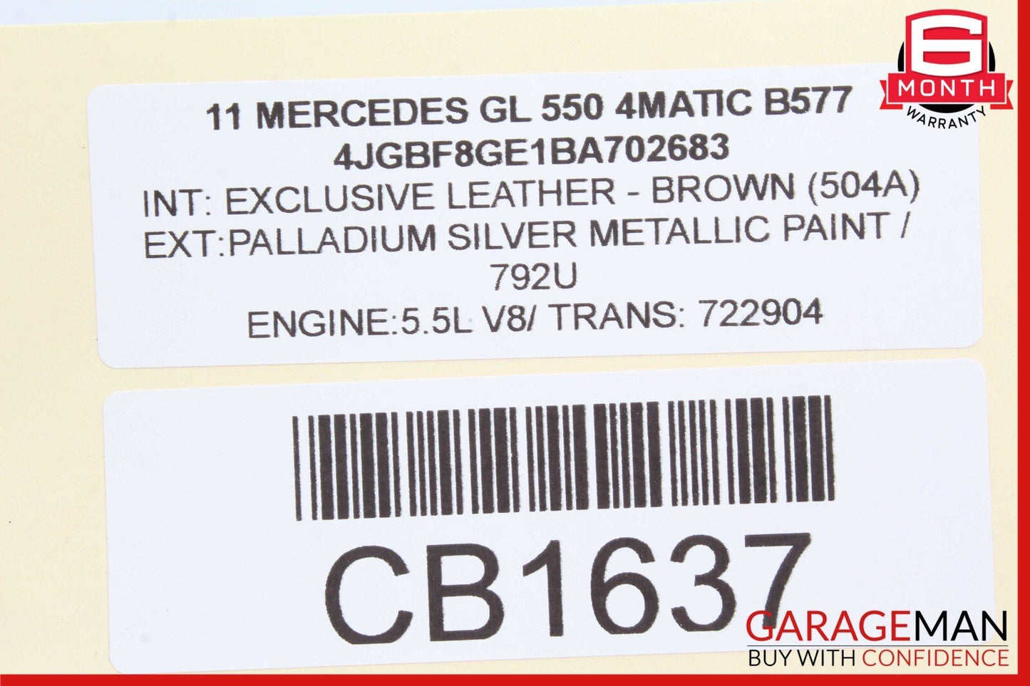 03-12 Mercedes GL550 E350 SLK350 Front Right Seat Control Module 2118704585