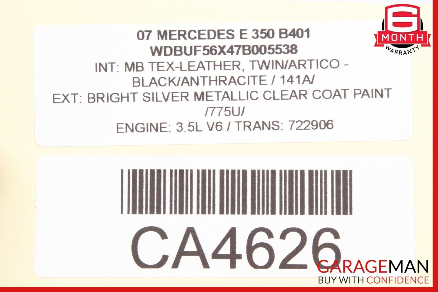 05-12 Mercedes CLS500 GL450 E350 Front Right Side Foglight Fog Light Lamp